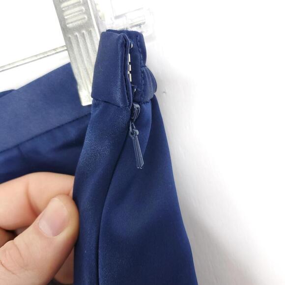 Talbots Suit Womens 8 Petite Satin Blazer Pants Set Silky Mature Studded Buttons - Picture 13 of 14